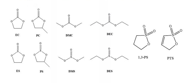 碳酸酯、亞硫酸酯、磺酸酯的結(jié)構(gòu)式
